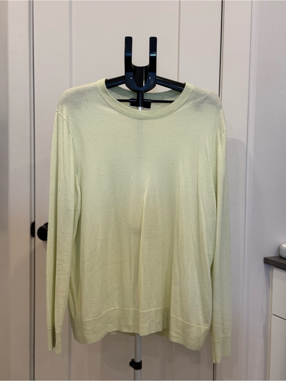 Banana Republic | Yellow-Green Cashmere-Silk Crew Neck Sweater | Sz XL $150